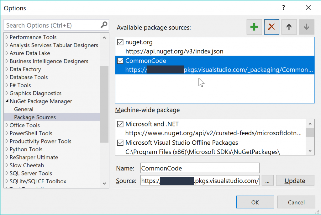 NuGet Feed-Visual Studio Feed Setup