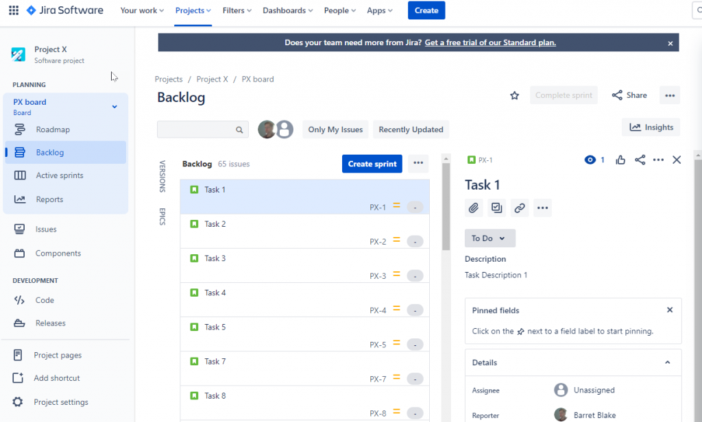 JIRA Backlog