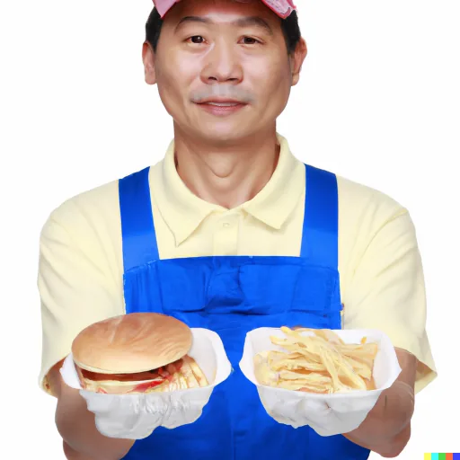 DALL-E generated image of fast-food-worker