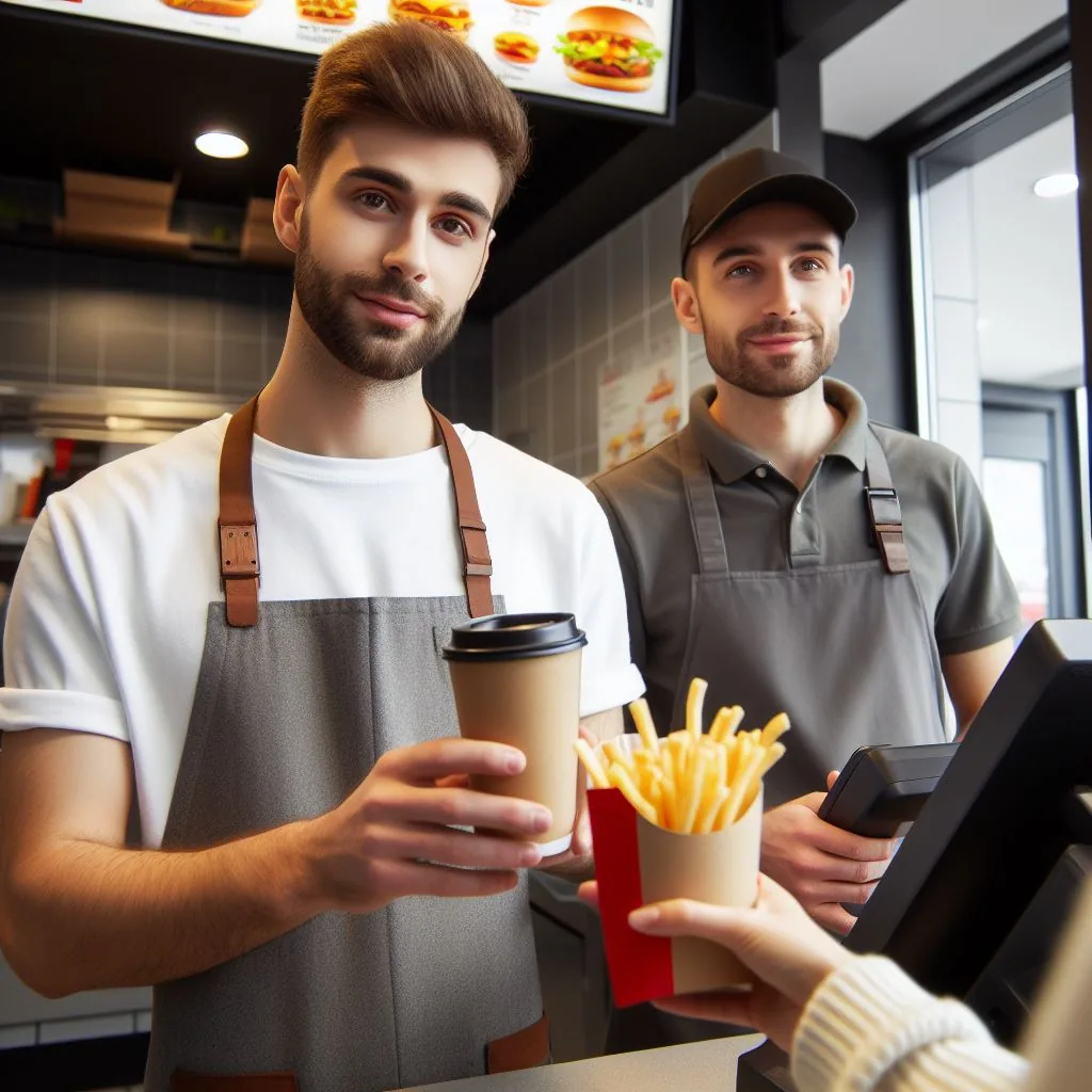 Microsoft Designer image of fast-food-worker