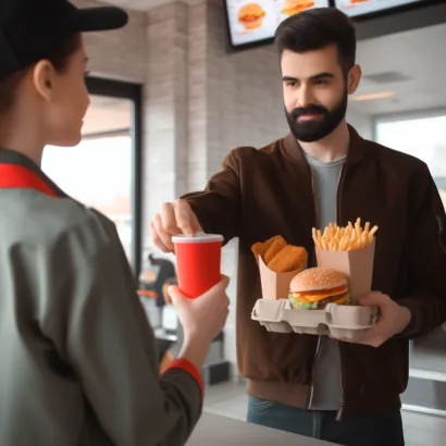 Microsoft Designer image of fast-food-worker