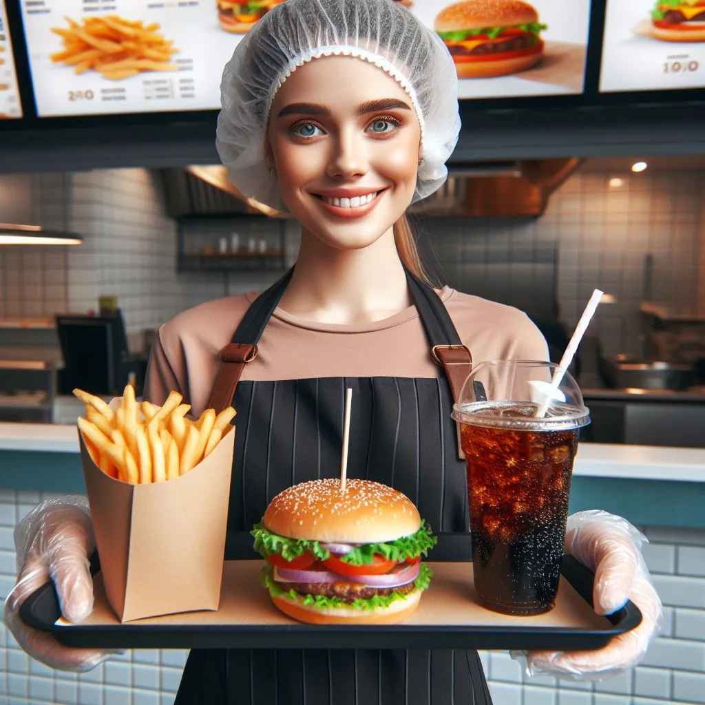 Microsoft Designer image of fast-food-worker