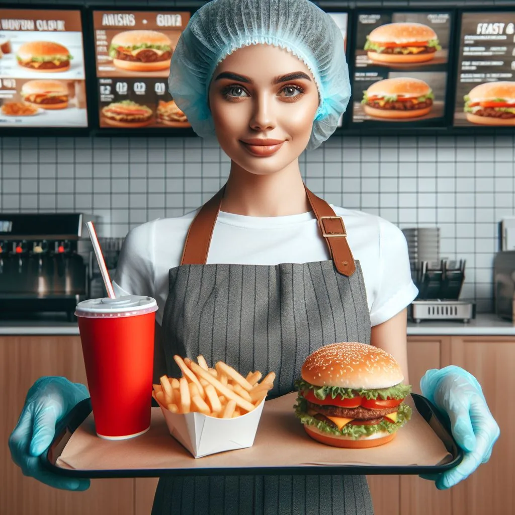 Microsoft Designer image of fast-food-worker