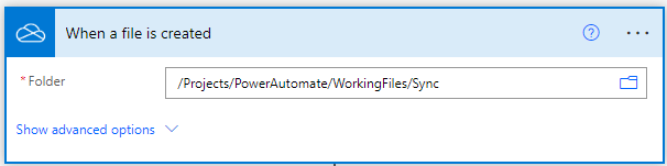 Power Automate trigger watching a Onedrive folder