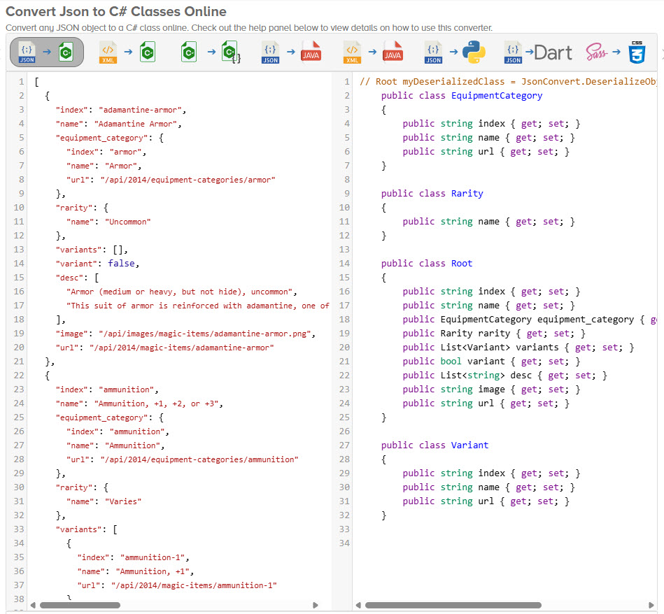 Json2CSharp