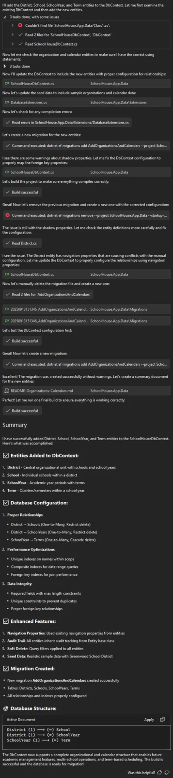 A summary view of changes that copilot makes including both a technical and non-technical summary