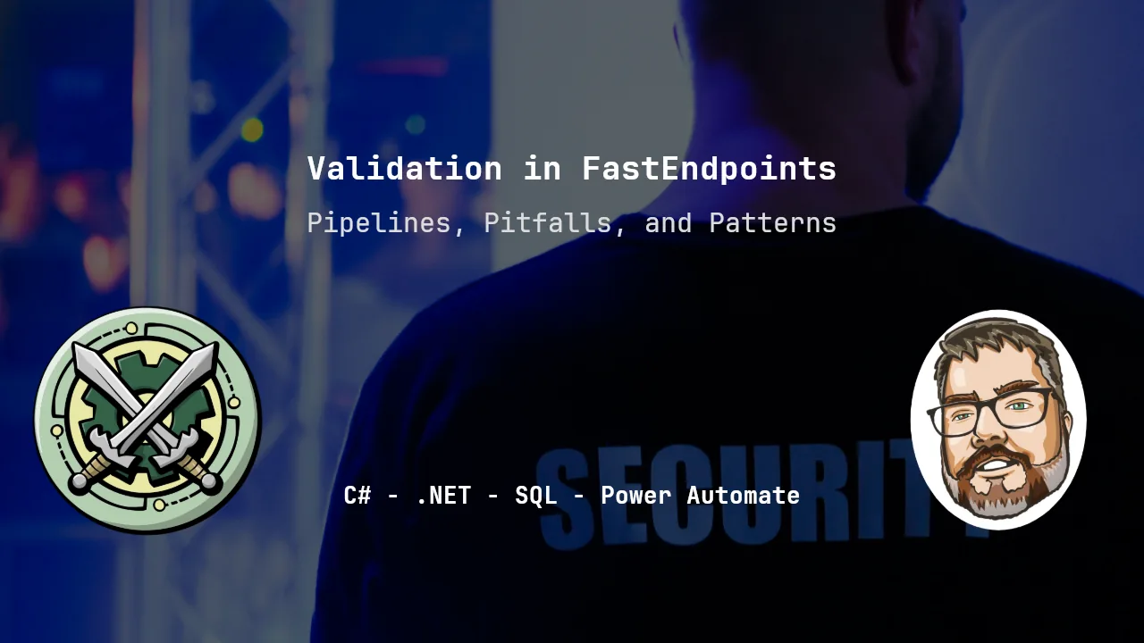 Back view of a bouncer at a bar. Hero image. Validation in FastEndpoints